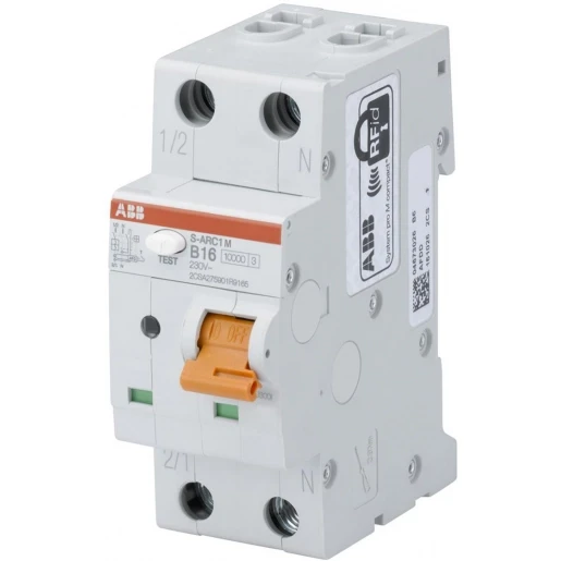 ABB Vlamboogbeveiligings component met MCB 1P+N C CHAR 10A