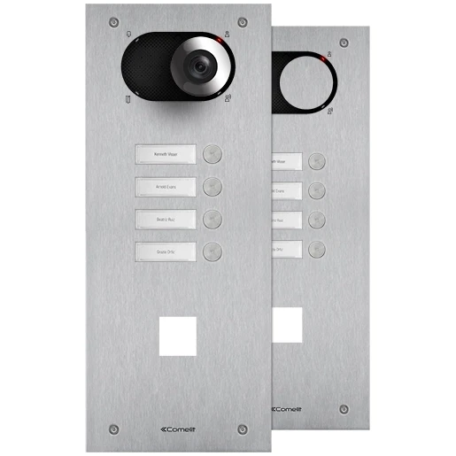 Comelit Switch Deurbelpaneel simplekey uitsparing 4 beltoetsen RVS IP54 Inbouw (stucwerk) IX0104CO