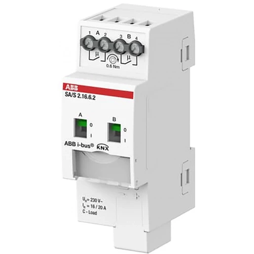 ABB Busch-Jaeger Switch Actuator 2-fold 16 A C-Load Energy F