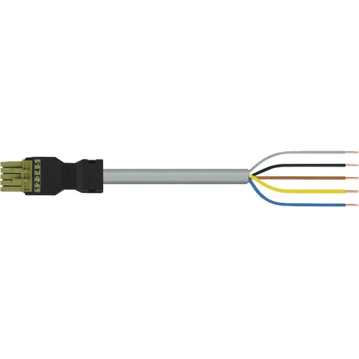 Wago SERIE 891 Patchkabel gebouwinstallatie 5p Contrastekker (female) Vrij kabeluiteinde 6000mm