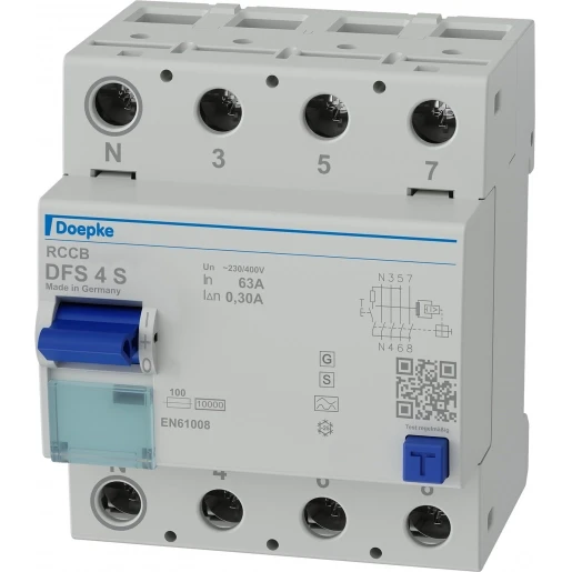 Doepke DFS4 Aardlekschakelaar 4p 63A 0.3A type A 09146905