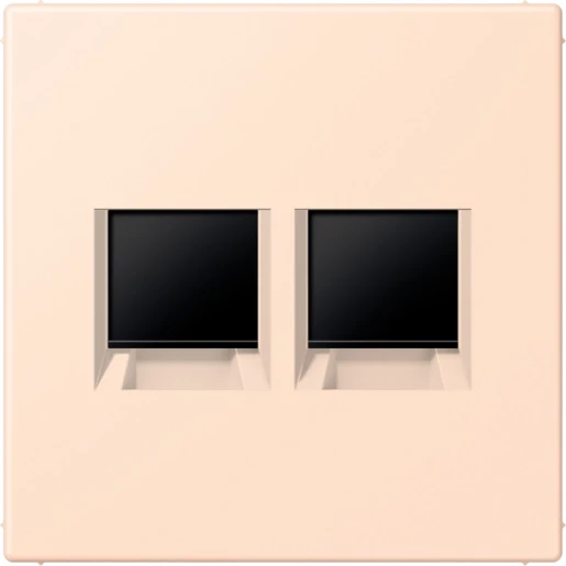 Jung LS range Afdekking centraalplaat AMP Radiall LC32091 Modular-Jack 2 connectoren Zonder label LC1969-2WE228