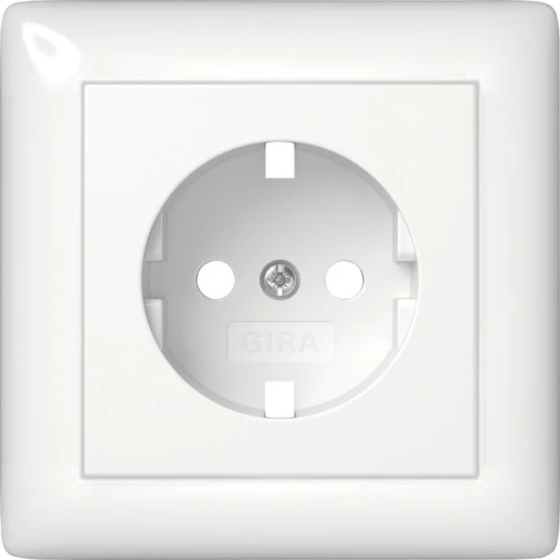 Gira System 55 wandcontactdoos ra afdekkingsplaat zuiver wit 492903