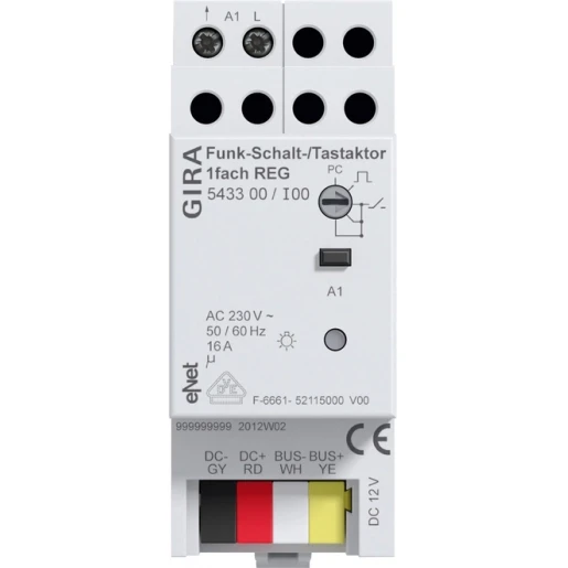 Gira Dr.l.sch./tastact. 1-v DIN-rail eNet