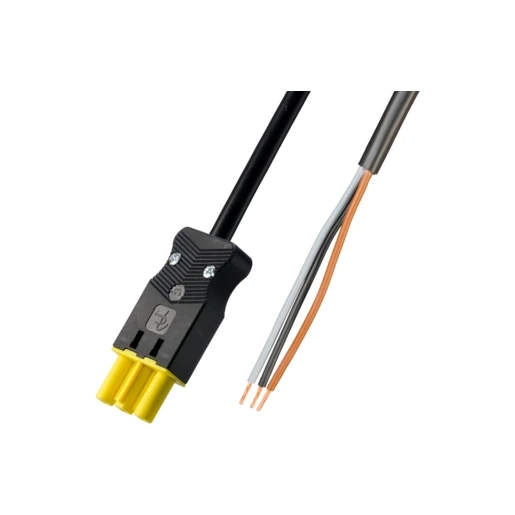 Adels Aansluitsnoer female 3-polig 1,5mm² 100cm geel (26223)