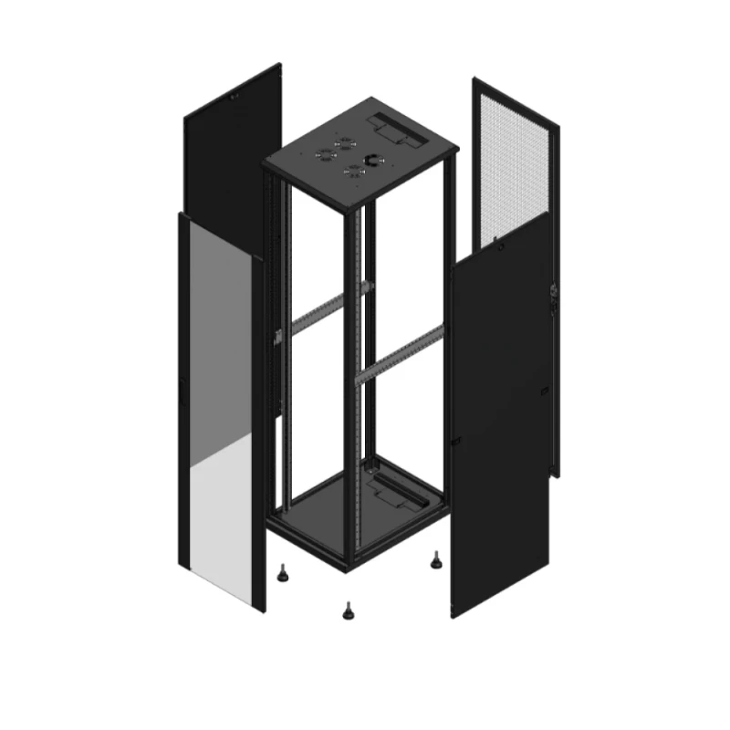 Gigamedia Vloer patchkast AV enkel VER AR enkel PER 19" 47HE 600x800mm Zwart GGM 704768PVSPPS