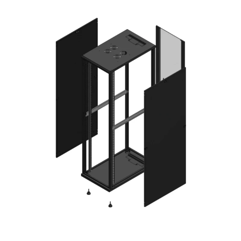 Gigamedia Vloer patchkast SP AR enkel VER 19" 47HE 600x1000mm Zwart GGM 7047610SPPVS
