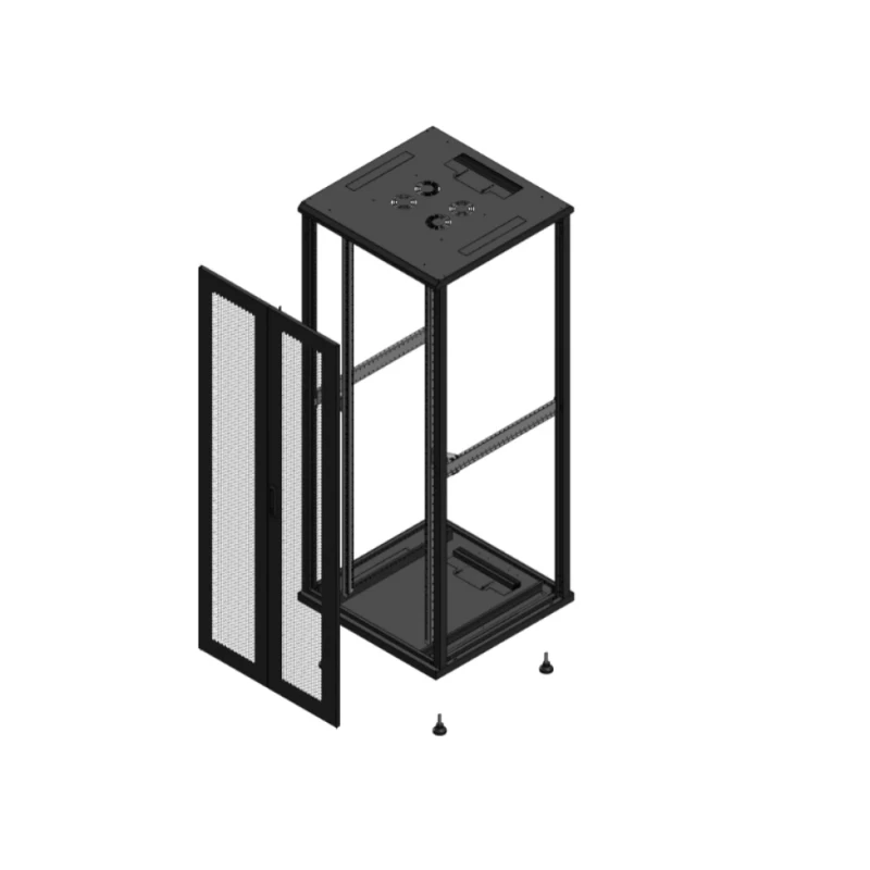 Gigamedia Vloer patchkast AV dubbel PER SP EX 19" 42HE 800x800mm Zwart GGM 704288PPDSPEX