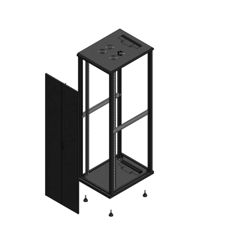 Gigamedia Vloer patchkast AV dubbel TOL SP EX 19" 42HE 600x800mm Zwart GGM 704268PTDSPEX