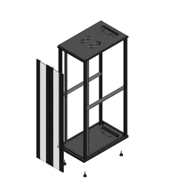 Gigamedia Vloer patchkast AV dubbel VER SP EX 19" 42HE 600x1000mm Zwart GGM 7042610PVDSPEX