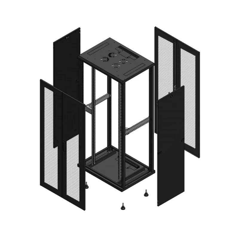 Gigamedia Vloer patchkast AV dubbel PER AR dubbel PER 19" 36HE 800x600mm Zwart GGM 703686PPDPPD