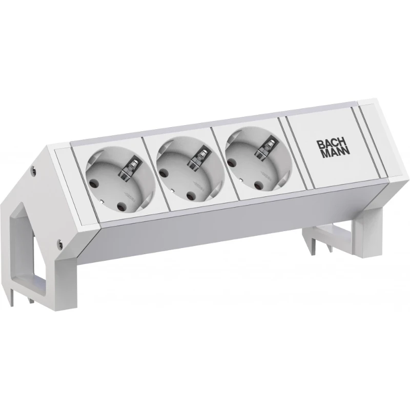Bachmann Desk 2 3x 230V RA 0,2m GST wit & alu
