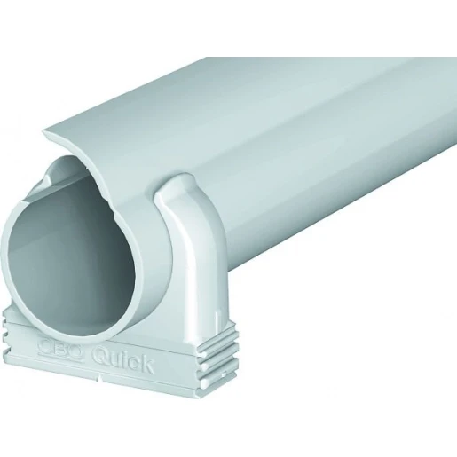 OBO Buiskanaal quick-pipe-set sluitbaar 30m+96 zadels m25 pvc lichtgr
