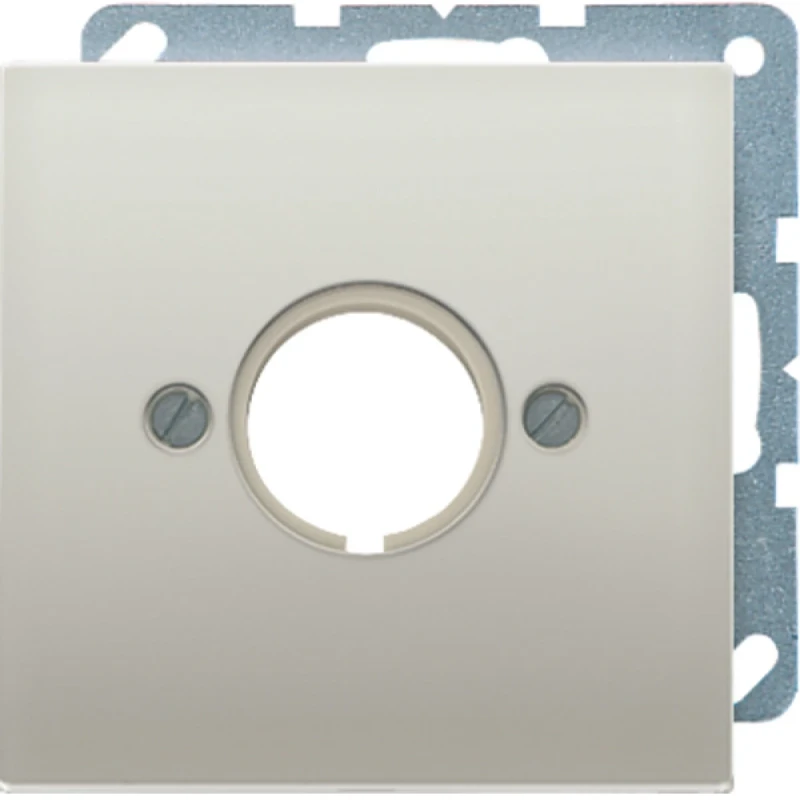 Jung LS range Centraalplaat Basiselement met centrale afdekplaat 1 connector MetaalZonder label RVS ES2964