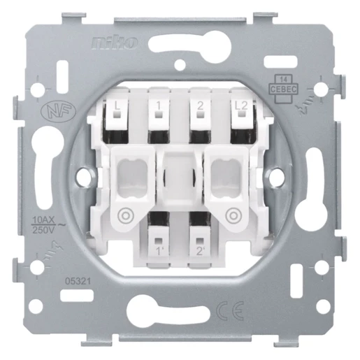 Niko Sokkel dubbele drukknop inbouw groepen drukcontact Druk-/tiptoetscontact 170-75015