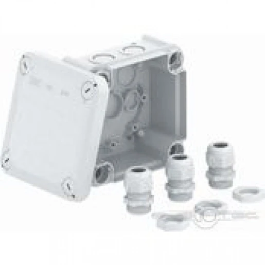OBO Kabeldoos invoer m20+3 wartel+3 moer 114x114x57 pp lichtgrijs r