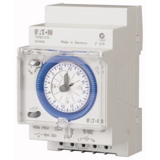 Eaton xPole tijdschakelklok analoog modulair paneelbouw AC DIN-rail 16A 1 kanaal 167390