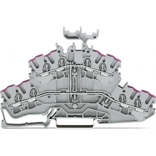 Wago Serie 2002 Verbindingsrijgklem 0,75-4mm² eendr. 0,25-2,5mm² meerdr. Grijs