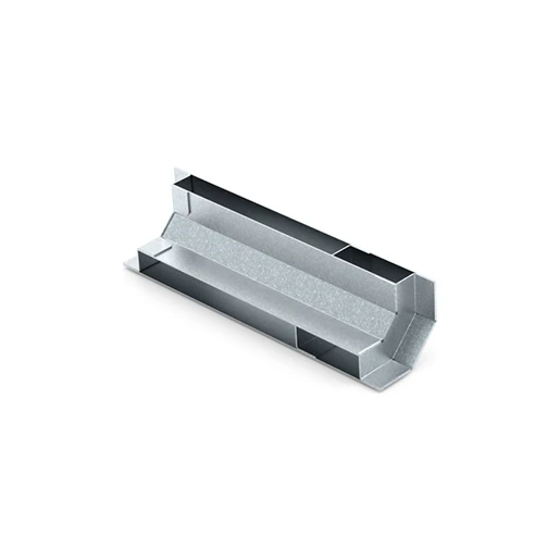 HPL Stijgstuk 190x18mm 2 compartimenten staal 810.0060