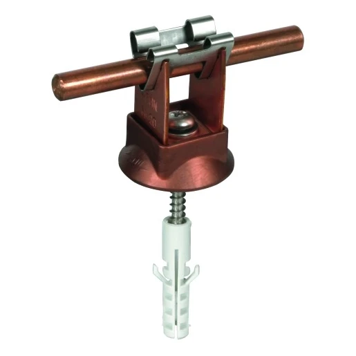 Dehn Conductor holder dehngrip cu f.rd 8mm h 20mm w.dowel 8x40mm a.wood