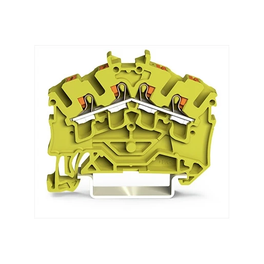 Wago SERIE 2202 Verbindingsrijgklem 0,75-4mm² eendr. 0,25-2,5mm² meerdr. Geel