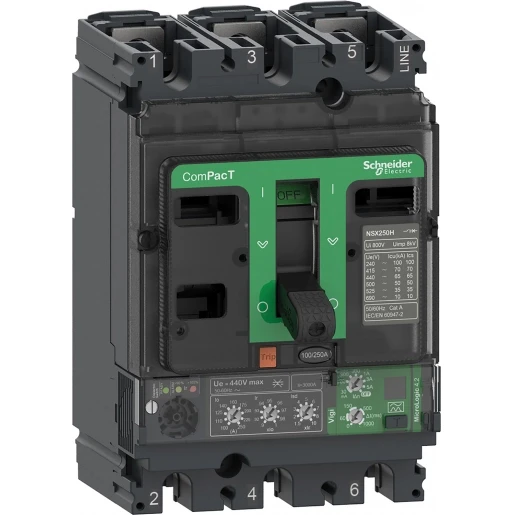 Schneider Electric NSX250H 70KA AC 3P3D 160A 4.2