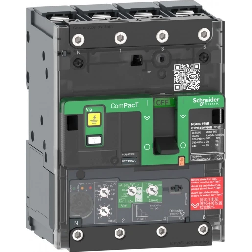 Schneider Electric NSXM100N 50KA AC 4P 25A 4.1 BUSBAR