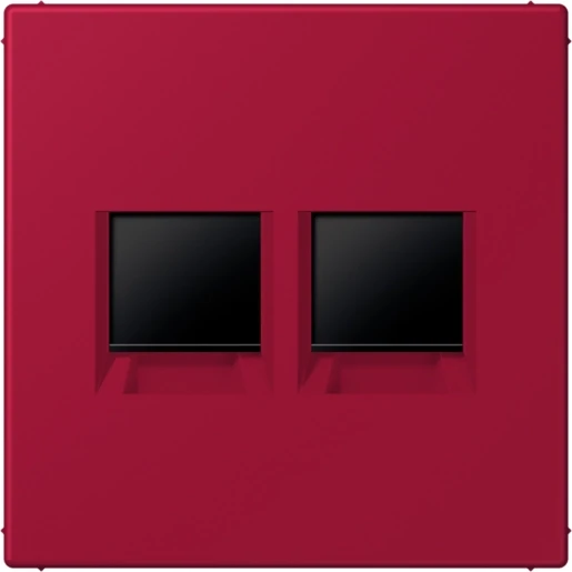 Jung LS range Afdekking centraalplaat AMP Radiall LC32100 Modular-Jack 2 connectoren Zonder label LC1969-2WE229