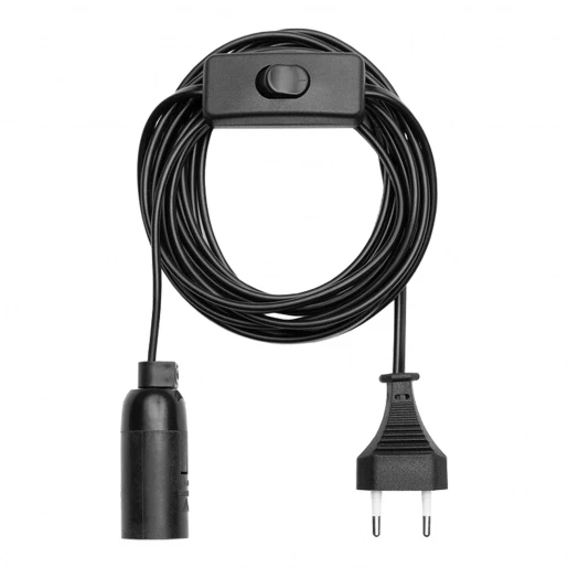 Bailey Cord 350cm Black E14 European plug & Switch