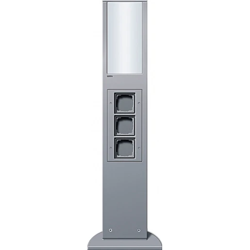 Gira Profiel 55 energiezuil lichtelelement met 3x lege unit 142x75mm aluminium IP44 134926