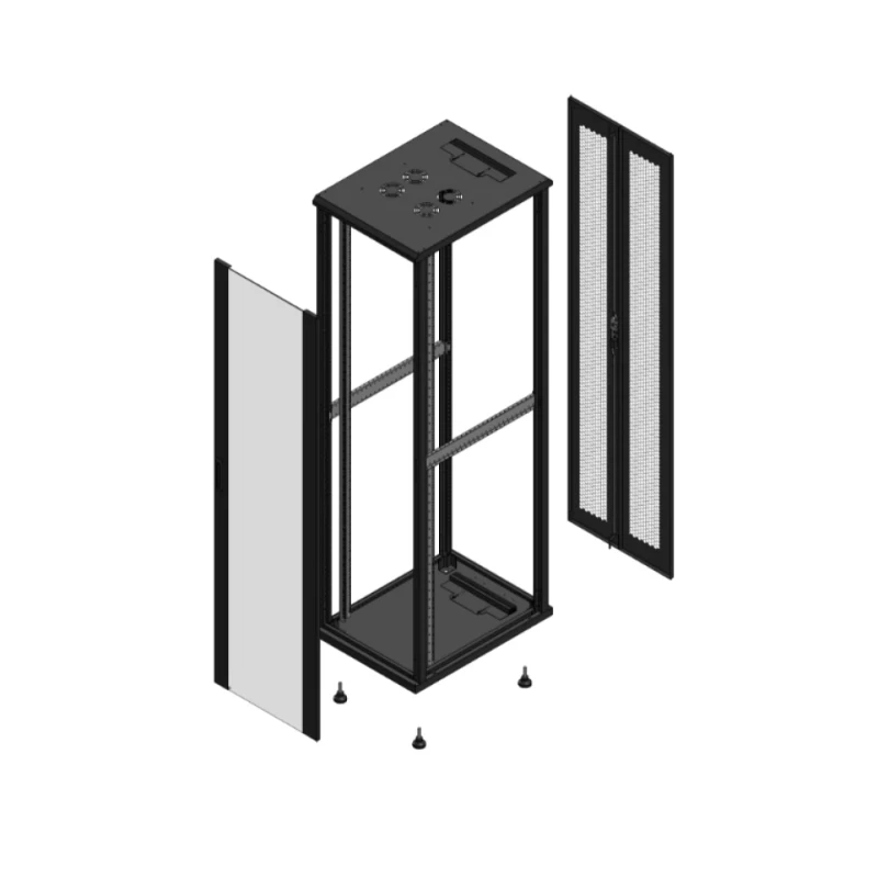Gigamedia Vloer patchkast AV enkel VER AR dubbel PER EX 19" 47HE 600x800mm Zwart GGM 704768PVSPPDEX