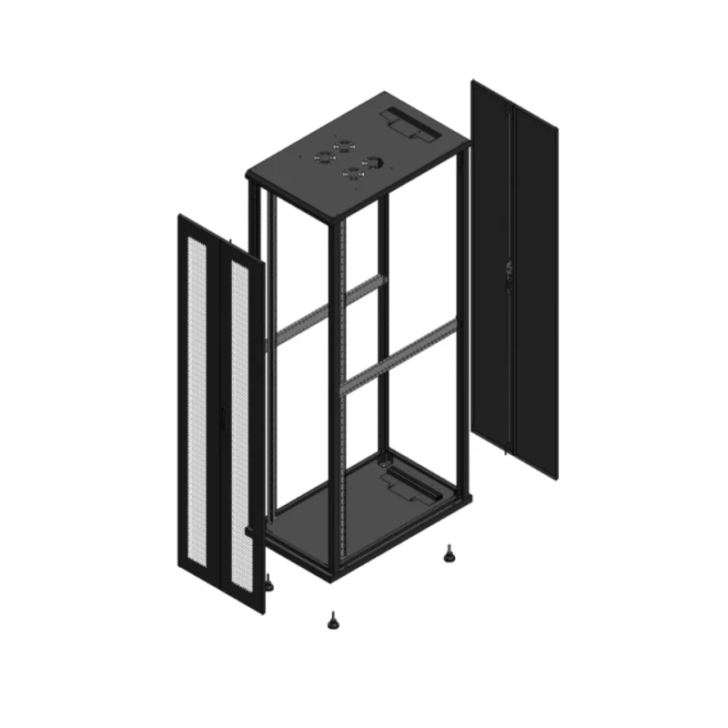 Gigamedia Vloer patchkast AV dubbel PER AR dubbel TOL EX 19" 47HE 600x1000mm Zwart GGM 7047610PPDPTDEX