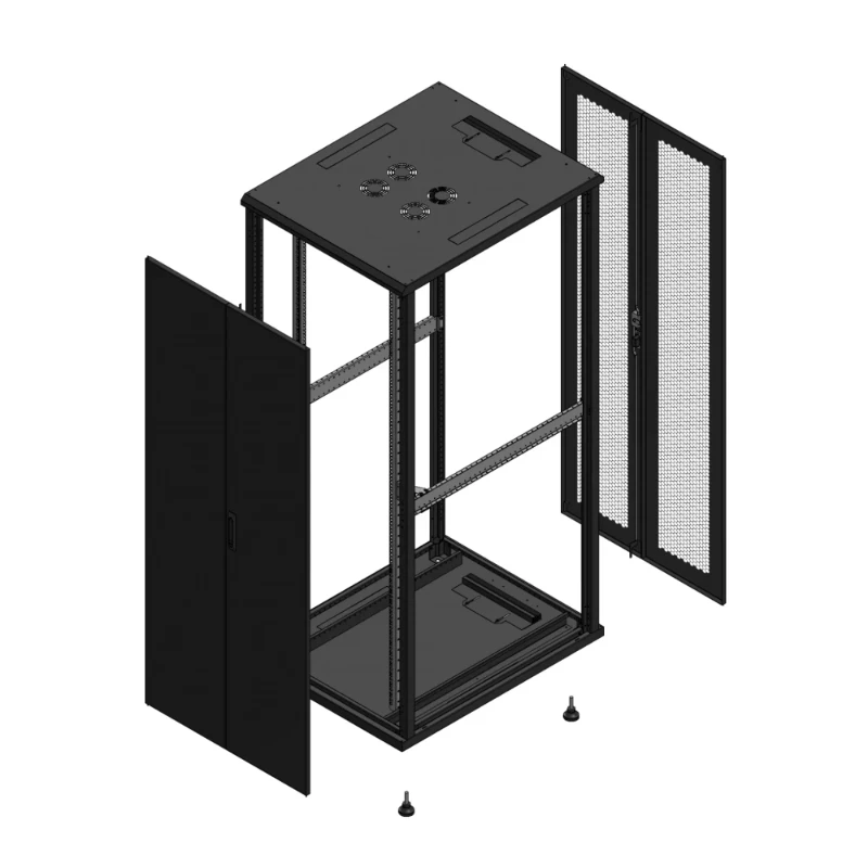 Gigamedia Vloer patchkast AV dubbel TOL AR dubbel PER EX 19" 42HE 800x1000mm Zwart GGM 7042810PTDPPDEX
