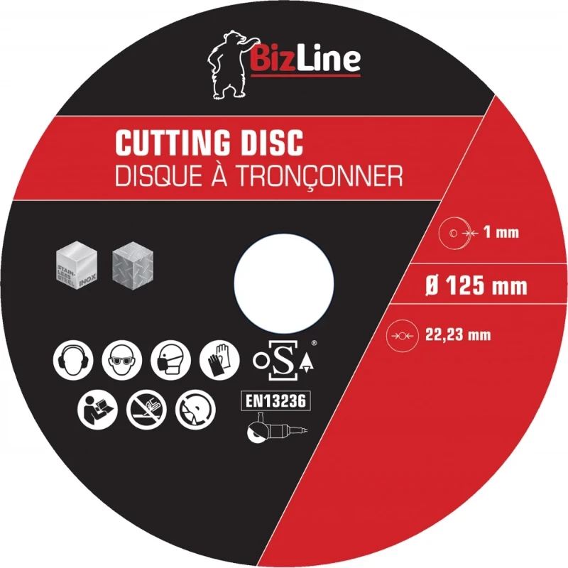 Bizline doorslijpschijf 125mm 781000 set (x10)