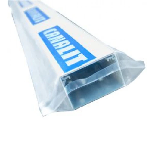 Canalit M5 kabelkanaal 2000x90x60mm PVC Bodemperforatie met deksel wit RAL 9010 955335