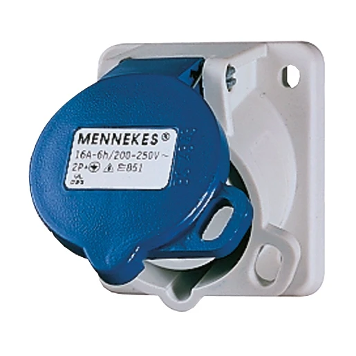 Mennekes WG 800 CEEF-contactdoos inbouw M/OOG 1-voudig grijs Horizontaal en verticaal 851