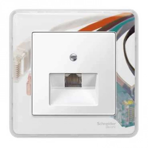 Merten Systeem M Inzetplaat UAE/IAE Centraalplaat 1 connector Zonder label wit MTN296219