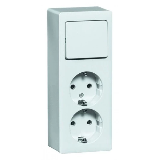Peha combinatie wandcontactdoos opbouw IP20 00276621