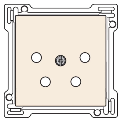 Niko Centraalplaat telefoon-aansluitdoos PTT N Centraalplaat 1 connector Zonder label beige 100-69010