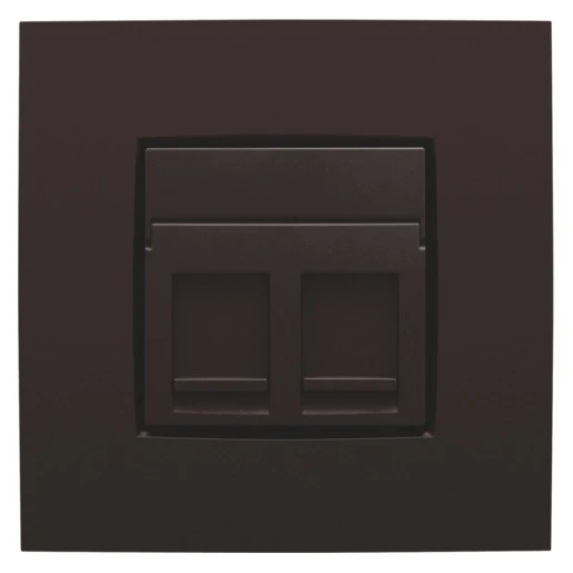 Niko Intense Centraalplaat data RJ Modular-Jack Centraalplaat 2 connectoren Zonder label bruin 124-65200