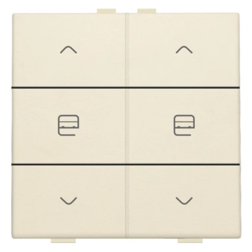 Niko Home Control Bediening motorsturing 6-voudig beige inbouw IP20 RAL 1030 100-51036