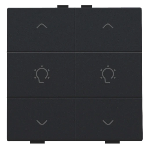 Niko Home Control Bediening dimming 6-voudig zwart inbouw IP20 RAL 9005 161-51046