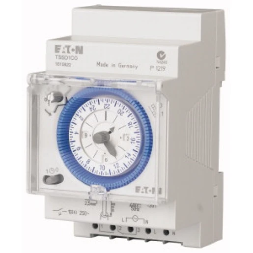 Eaton xPole tijdschakelklok analoog modulair paneelbouw AC DIN-rail 16A 230V 1 kanaal 167391