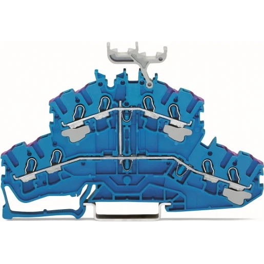 Wago Serie 2002 Verbindingsrijgklem 0,75-4mm² eendr. 0,25-2,5mm² meerdr. Blauw
