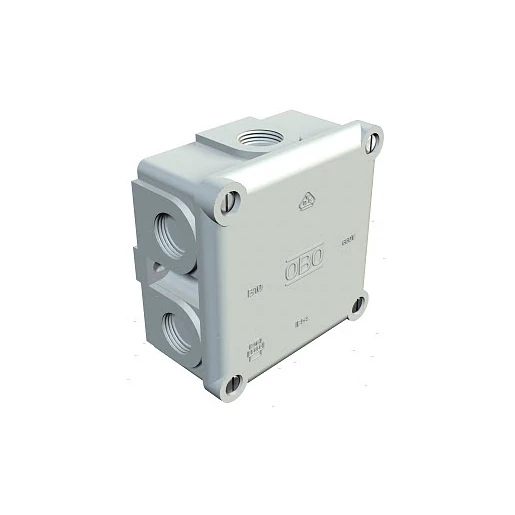 OBO KABELDOOS MET KLEMSTEEN M20 4MM2 660V IP54 91X91X51 UF TYP 131.5