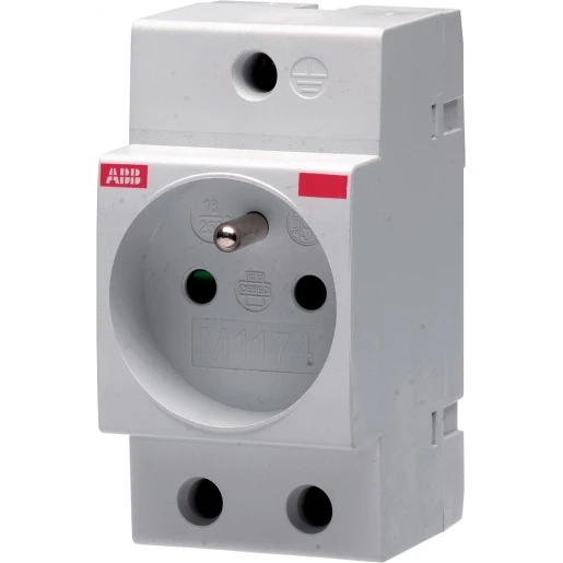 ABB System Pro M Compact contactdoos met penaarde 16A 250V AC aardingspen 2CSM110000R0711