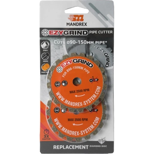 Mandrex Vervangende diamantschijven groot (1 stuk = 2) 150mm 18601110
