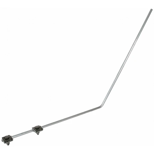 Dehn Air-termination tip d 10mm l 1000mm al-set-55° angled w.2 saddle cl