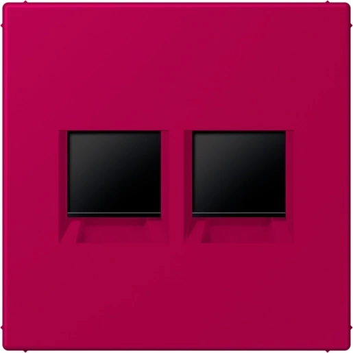 Jung LS range Afdekking centraalplaat AMP Radiall LC32101 Modular-Jack 2 connectoren Zonder label LC1969-2WE230