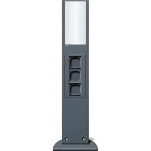 Gira Profiel 55 energiezuil lichtelelement met 3x lege unit 142x75mm antraciet IP44 134928